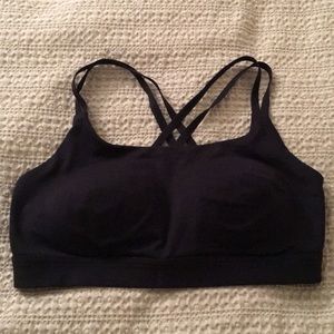 Under Armour Strappy Sports Bra, Black, XL